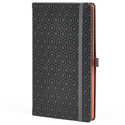 Notes 13x21 cm crte 96L s gumicom Castelli Copper Honeycomb anracit/bakreni