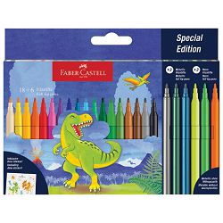 Flomaster školski  18+6boja Dino Faber Castell 554222 blister