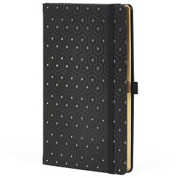 Notes 13x21 cm crte 96L s gumicom Castelli Gold Honeycomb crno/zlatni!!