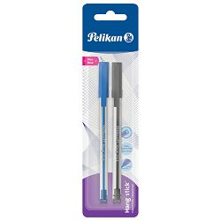 Olovka kemijska Stick K86 pk2 Pelikan 820899 crna/plava blister