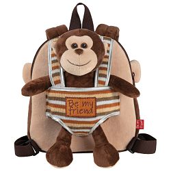 Ruksak mini obostrani s odvojivim plišancem Max Monkey Perletti 13031