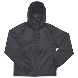 Vjetrovka s kapuljačom zip unisex B&C # Reset Lined Windbreaker tamno siva 2XL