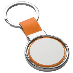 Privjesak za ključeve metalni - umjetna koža Stricker 93177128 narančasti