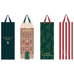 Vrećice ukrasne-boca 13x36x10cm novogodišnje Interdruk sort