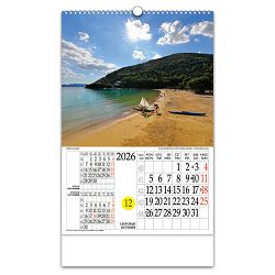 Kalendar "Idemo na more" s rotacijskim krugom, spirala, Nikoprom