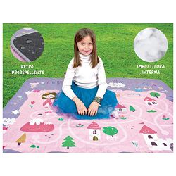 Podloga za piknik i plažu 150x150cm djevojčice-dvorac Perletti 13150
