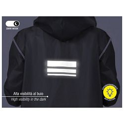 Kabanica  reflektirajući rub, bijeli gumbi  Perletti 14218 prozirno-siva S