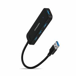 AXAGON USB HUB Mini HUE-L1A 4xUSB3.2 SuperSpeed, USB-A cable, 20cm