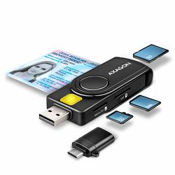 Čitač pametnih kartica AXAGON CRE-SMP2A USB 2.0 Pocket Reader