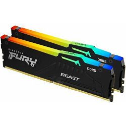 MEM DDR5 32GB (2x16) 5600MHz Kingston FURY Beast RGB KF556C40BBAK2-32