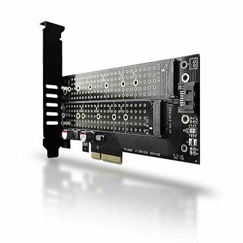 AXAGON PCEM2-D PCI-E 3.0 4x - DUAL M.2 SSD (NVMe + SATA)