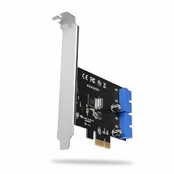 AXAGON PCEU-034VL PCIe Adapter 4x USB3.2 interni+ LP limić