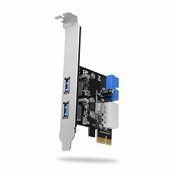 AXAGON PCEU-232VL PCIe Adapter USB 3.2Gen1 x4 (2xfront + 2xinternal)