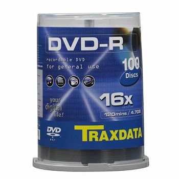 TRAXDATA OPTIČKI MEDIJ DVD-R 16X CAKE 100