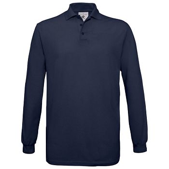 Majica dugi rukavi B&C Safran Polo LSL 180g tamno plava S!!