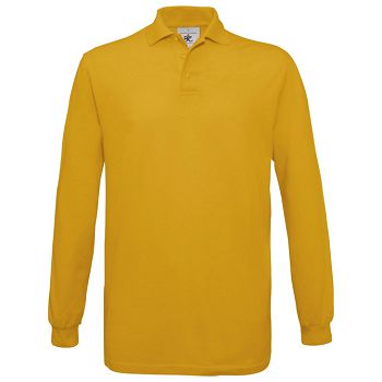 Majica dugi rukavi B&C Safran Polo LSL 180g zlatna žuta M!!