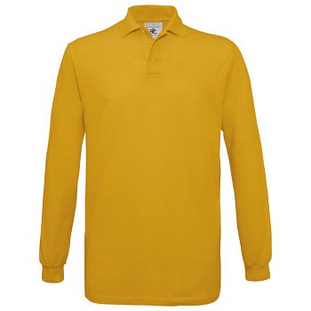 Majica dugi rukavi B&C Safran Polo LSL 180g zlatna žuta M!!