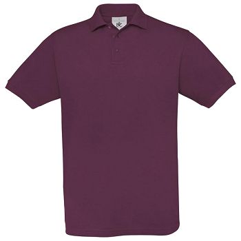 Majica kratki rukavi B&C Safran Polo 180g bordo L!!