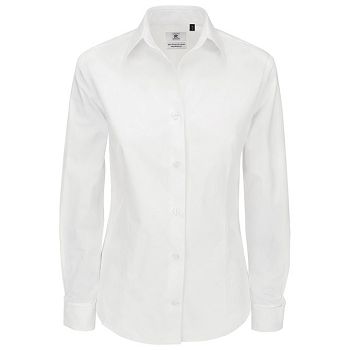 Košulja ženska dugi rukavi B&C Heritage 120g bijela XL