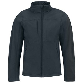 Jakna zip muška B&C Hooded Softshell tamno plava M