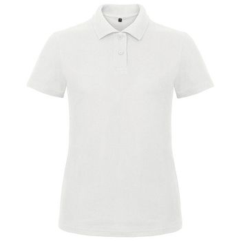 Majica kratki rukavi polo B&C ID.001/women 180g bijela S