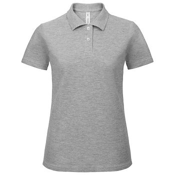 Majica kratki rukavi polo B&C ID.001/women 180g svijetlo siva S