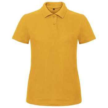 Majica kratki rukavi polo B&C ID.001/women 180g zlatno žuta L
