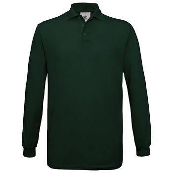 Majica dugi rukavi B&C Safran Polo LSL 180g tamno zelena S!!