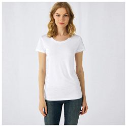 Majica kratki rukavi s elastinom Women Connect 165g bijela L!!