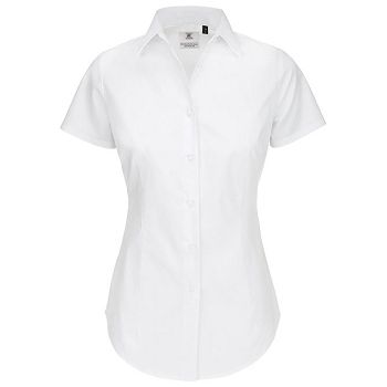 Košulja ženska kratki rukavi B&C Black Tie 135g bijela XS!!