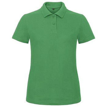 Majica kratki rukavi polo B&C ID.001/women 180g trava zelena 2XL