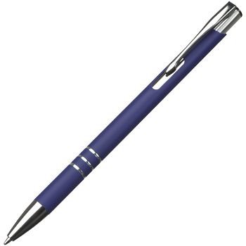 Olovka kemijska metalna gumirana slim New Jersey plava