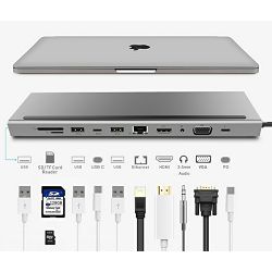 Asonic USB Tip C, 11u1,HDMI/VGA/SD/RJ45/U3