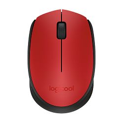 Logitech M171 bežični optički miš, crveno-crna