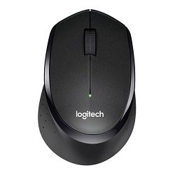 Logitech M330 Silent+ bežični optički miš, crna