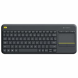 Logitech K400+ bežična tipkovnica+touchpad, crna