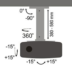 SBOX Stropni nosač projektora PM-18S 13,5kg