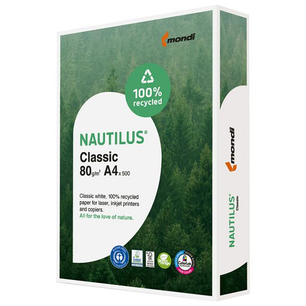 Papir ILK Nautilus A4 80g reciklirani Classic pk500 Mondi