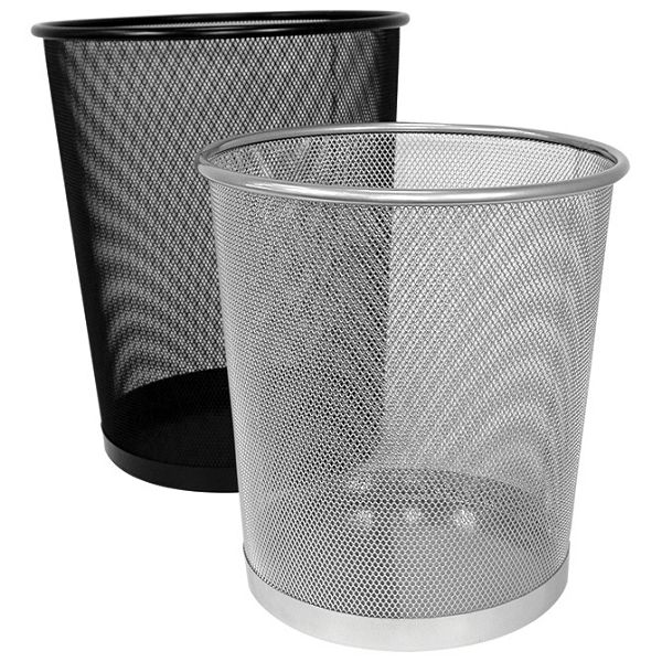 Koš za smeće metalni žica fi-29,5xH-34 cm Fornax crni