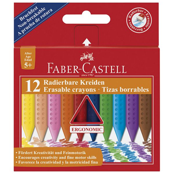 Boje voštane 12boja kartonska kutija Grip 2001 Faber-Castell 122520 blister