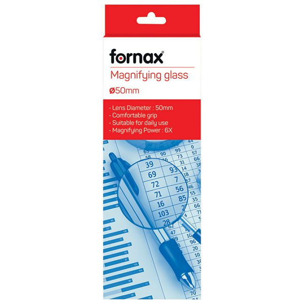 Povećalo 6x-fi 50mm metalno Fornax crno-srebrno blister