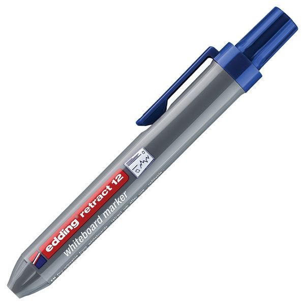 Marker za bijelu ploču 1,5-3mm Edding Retract 12 plavi