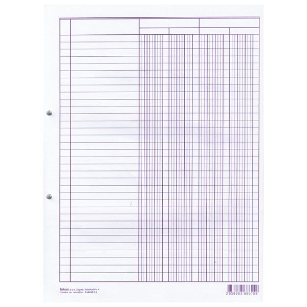 Obrazac 2-DK-50 raster 4 kolone Fokus