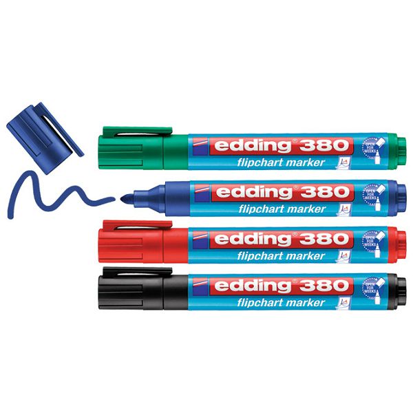 Marker Flipchart 1,5-3mm Edding 380/4boje