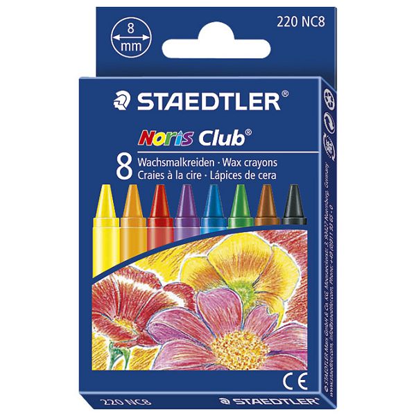 Boje voštane  8boja kartonska kutija Noris club Staedtler 220 NC8!!