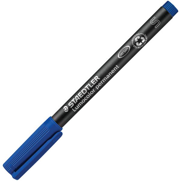 Marker permanentni 0,4mm reciklirani Lumocolor Staedtler 313-3 plavi