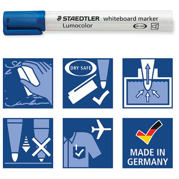 Marker za bijelu ploču 2mm reciklirani Lumocolor Staedtler 351-3 plavi