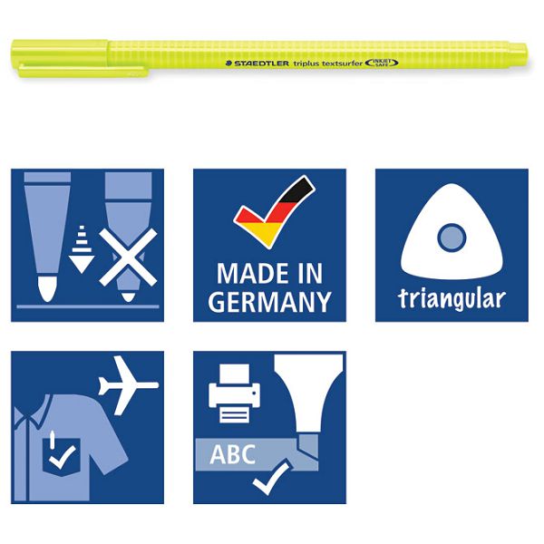 Signir 1-4mm neon Triplus Staedtler 362-1 žuti