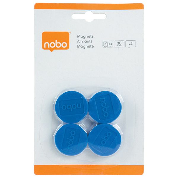 Magnet fi-30mm pk4 Nobo 1901450 plavi blister