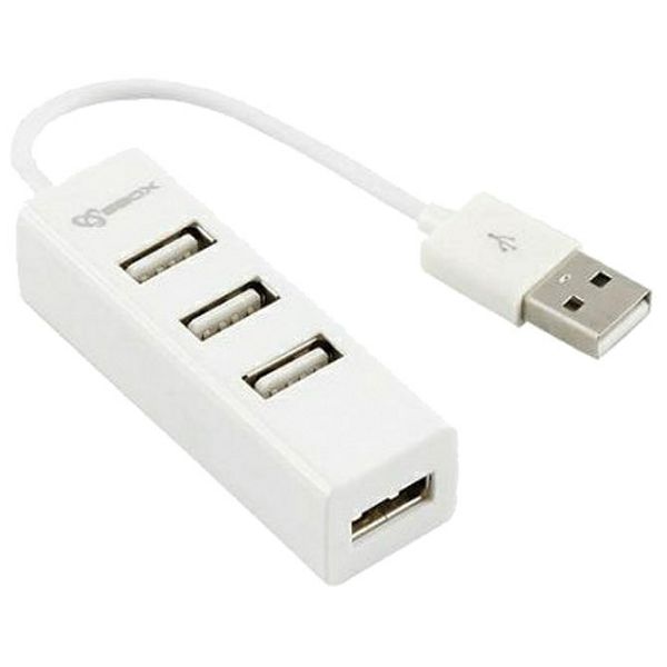 USB hub 2.0 externi 4-portni Sbox H-204 bijeli